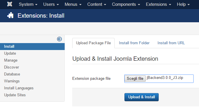 jBackend Installation